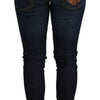 Versace Jeans Dark Blue Cotton Low Waist Skinny Denim Jeans