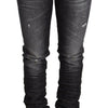 Acht Black Washed Cotton Low Waist Skinny Denim Trouser Jeans