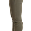 Ermanno Scervino Green Low Waist Skinny Slim Trouser Cotton Jeans