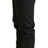 Ermanno Scervino Black Low Waist Skinny Slim Trouser Cotton Jeans