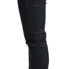 Ermanno Scervino Blue Low Waist Skinny Slim Trouser Cotton  Jeans