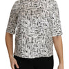 Dolce & Gabbana White Musical Instruments Print Blouse