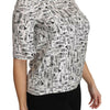 Dolce & Gabbana White Musical Instruments Print Blouse
