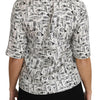 Dolce & Gabbana White Musical Instruments Print Blouse