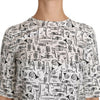 Dolce & Gabbana White Musical Instruments Print Blouse