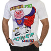 Dolce & Gabbana White Cotton Top Super Power Pig T-shirt