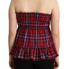 CAMPO DI FRAGOLE Mehrfarbiges kariertes ärmelloses Tanktop