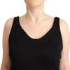 Ermanno Scervino – Schwarzes, ärmelloses Tanktop aus Baumwolle
