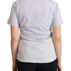 AGLINI Light Blue Cotton Short Sleeves Collared Polo Top