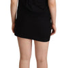 Roberto Cavalli Black Sleeveless Cotton Sheath Mini Dress