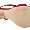 Dolce & Gabbana Red Satin Crystals Sandals Keira Heels Shoes