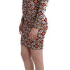 GF Ferre Multicolor Longsleeved Viscose Shift Dress