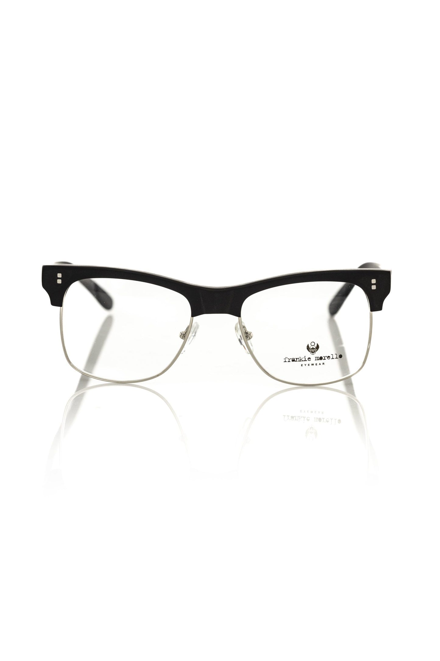 Frankie Morello Black Metallic Men's Eyeglass Frame