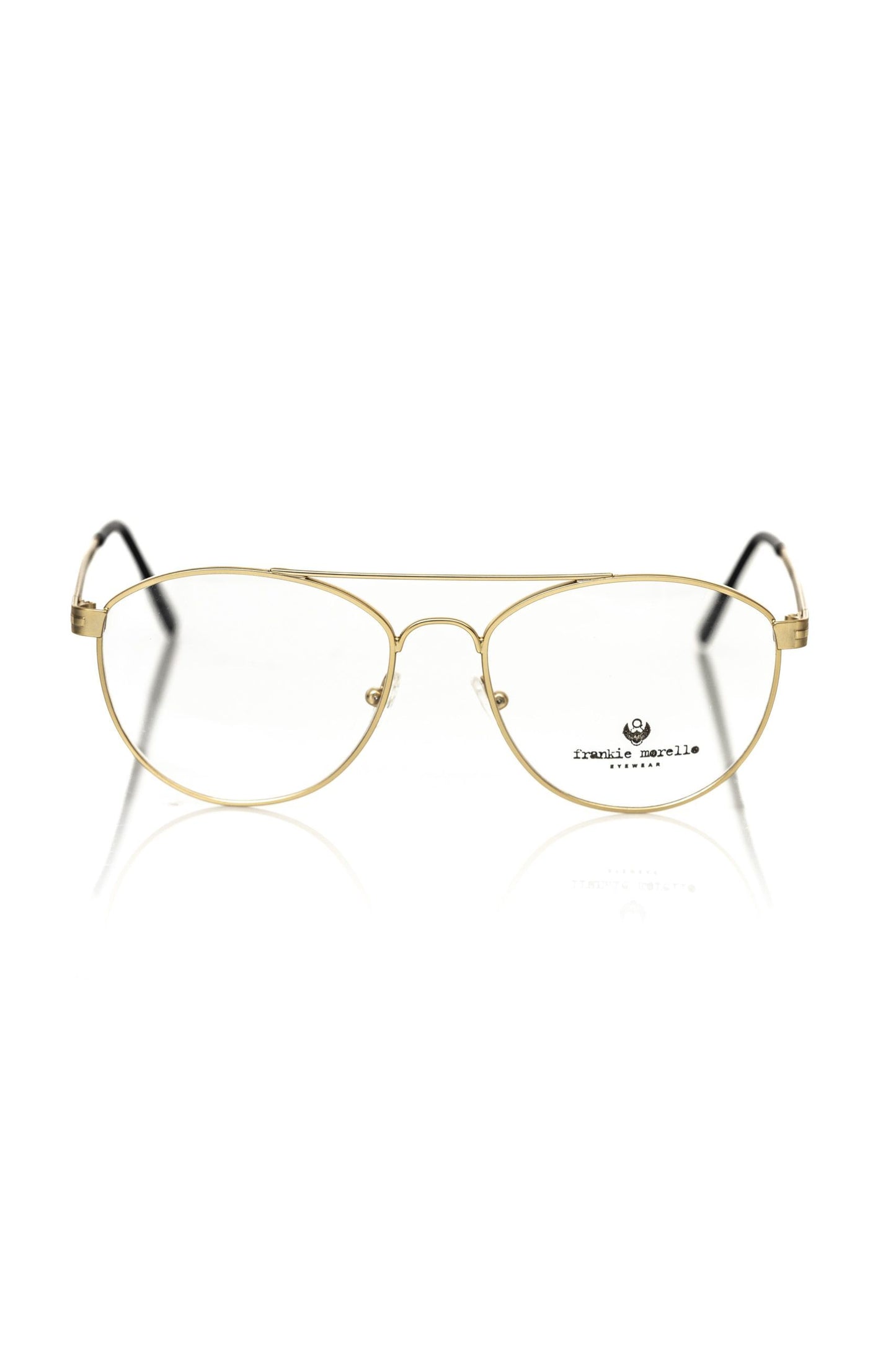 Frankie Morello Gold Metallic Men's Frame Aviator Eyeglasses