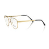 Frankie Morello Gold Metallic Men's Frame Aviator Eyeglasses