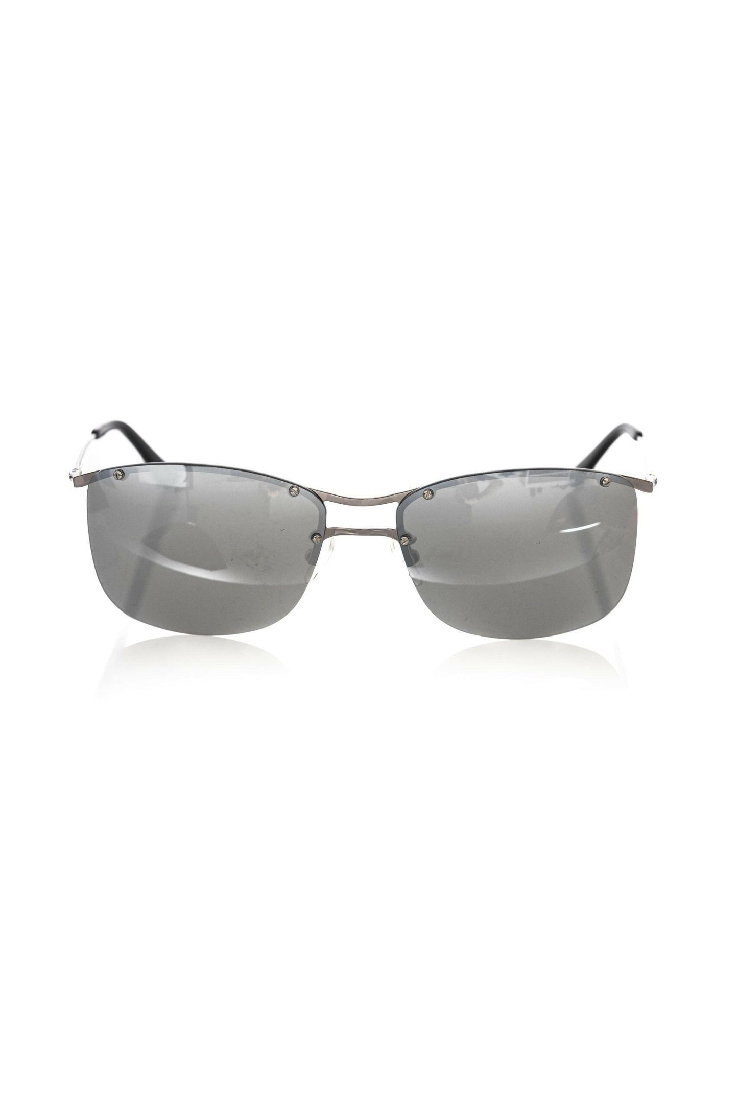 Lunettes de soleil argentées métallisées pour homme Frankie Morello