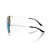 Frankie Morello Silver Metallic Men Sunglasses