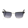 Frankie Morello Black Metallic Fibre Men Sunglasses