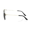 Frankie Morello Black Metallic Fibre Men Sunglasses
