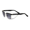 Frankie Morello Black Metallic Fibre Men Sunglasses