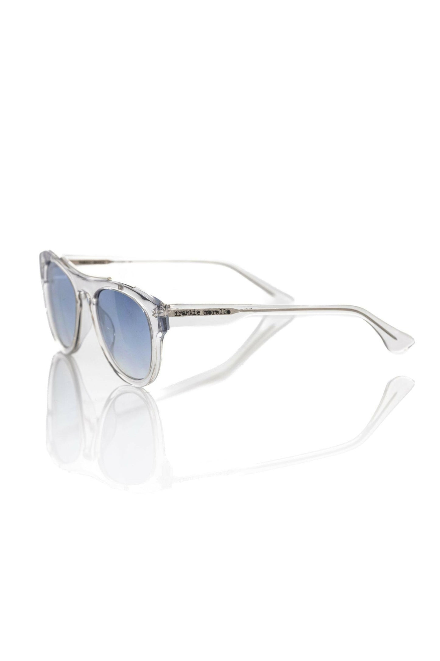 Lunettes de soleil Frankie Morello en acétate blanc pour homme