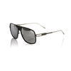 Frankie Morello Black Metallic Fiber Men Sunglass