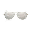 Frankie Morello Silver Metallic Fiber Men's Sunglass