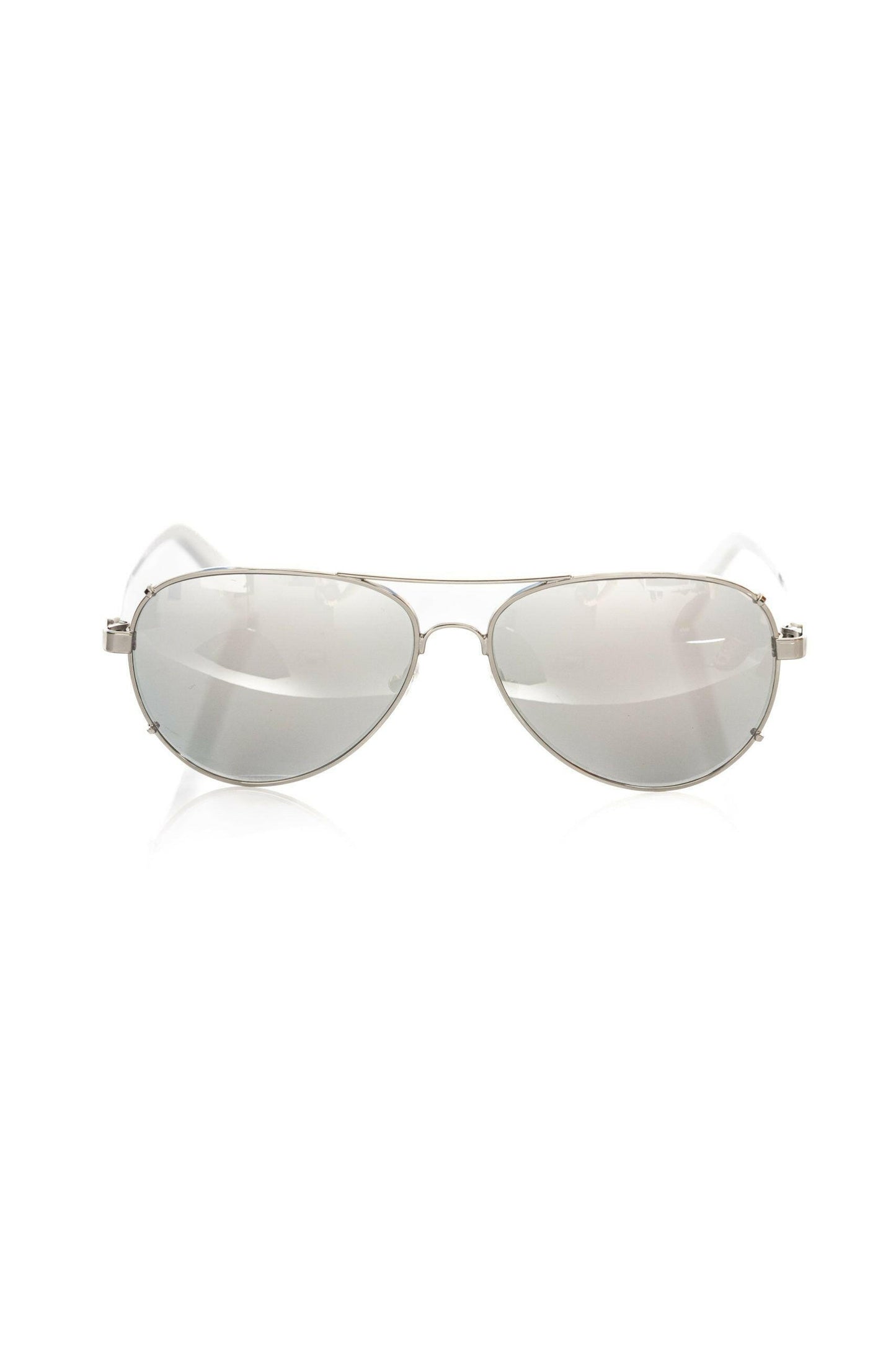 Frankie Morello Silver Metallic Fiber Men's Sunglass