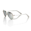 Frankie Morello Silver Metallic Fiber Men's Sunglass