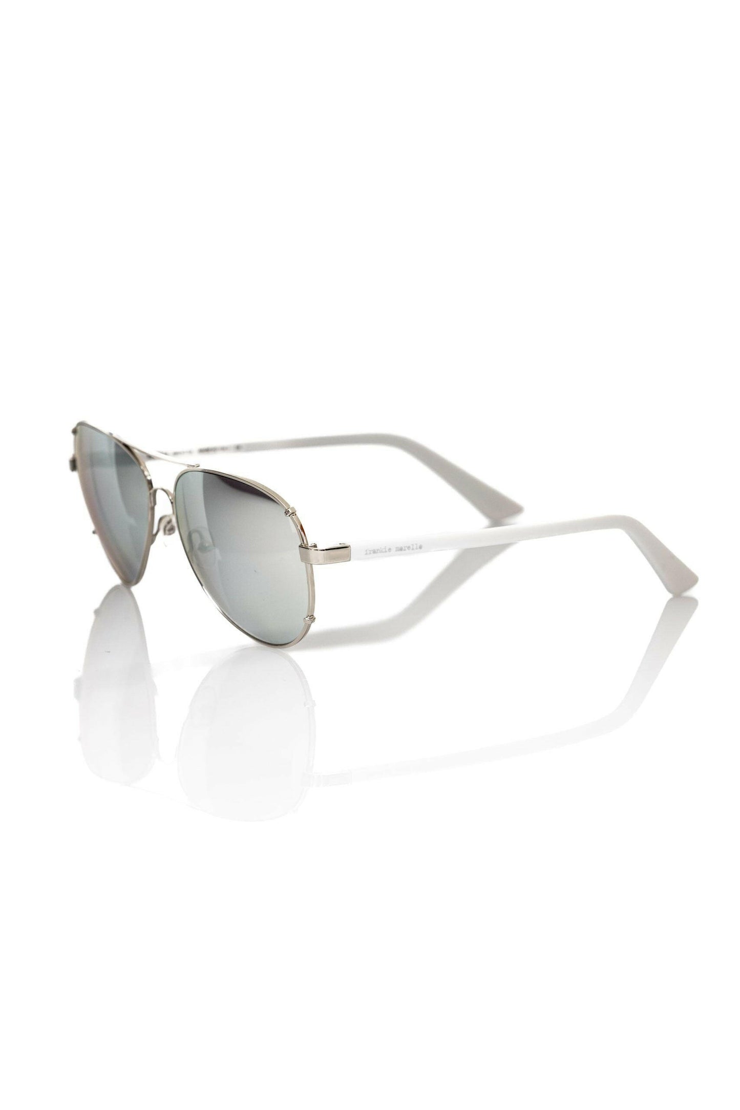 Frankie Morello Silver Metallic Fiber Men's Sunglass