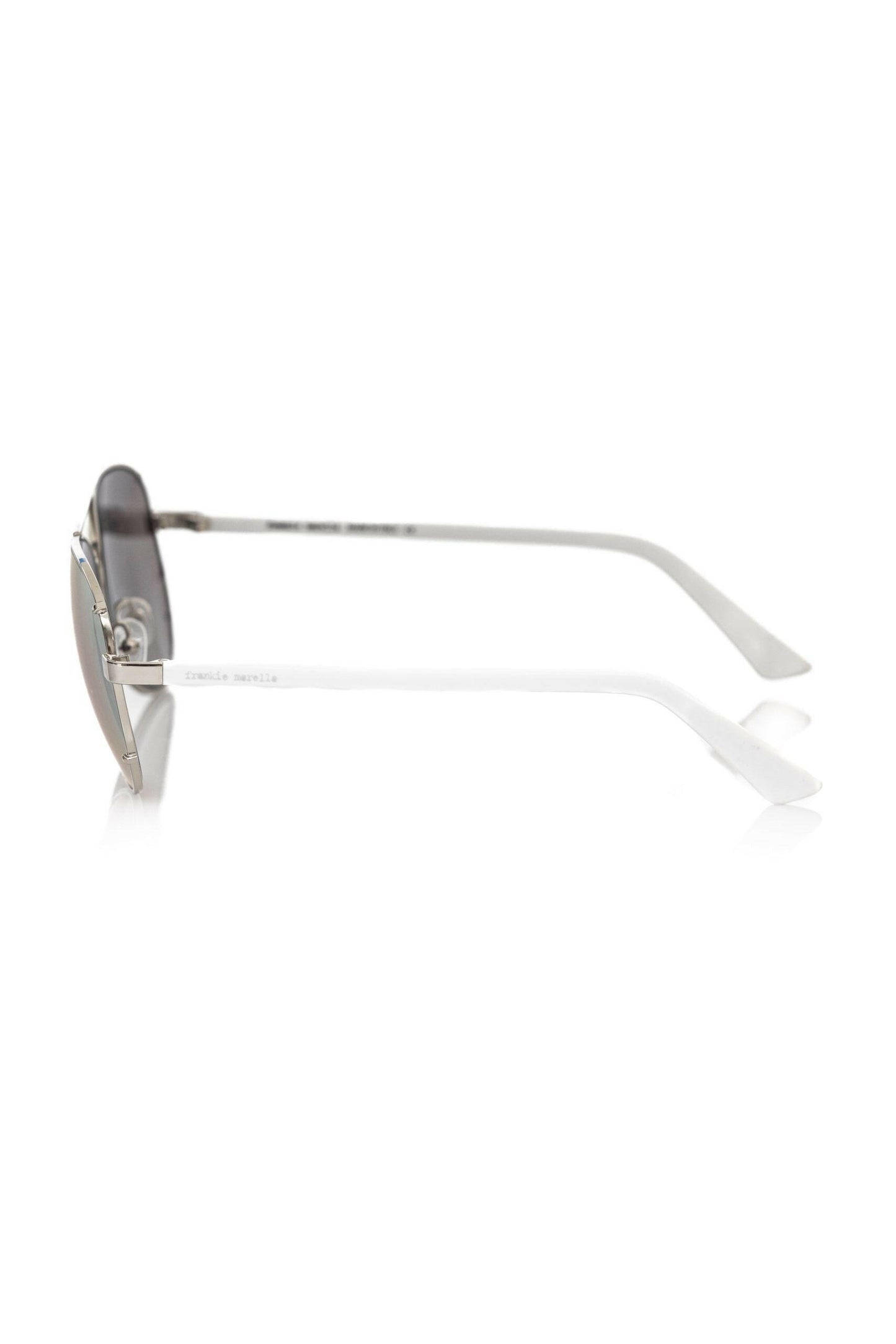 Frankie Morello Silver Metallic Fiber Men's Sunglass