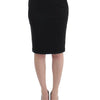 GF Ferre Black Straight Pencil Skirt
