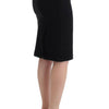 GF Ferre Black Straight Pencil Skirt