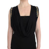 Roccobarocco Black Embellished Jersey Mini Sheath Short Dress