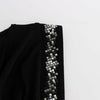 Roccobarocco Black Embellished Jersey Mini Sheath Short Dress