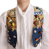 Dolce & Gabbana Multicolor Embellished Waist Coat Cotton Top