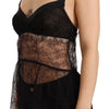 Dolce &amp; Gabbana – Schwarzes Babydoll-Dessous-Oberteil aus Seidenspitze und Nylon