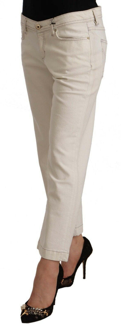 Jean court blanc cassé chic Dolce &amp; Gabbana : un incontournable pour les fashionistas