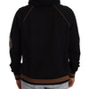 Dolce & Gabbana Black Brown Leopard Cotton Hooded Pullover Sweater