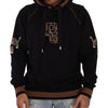 Dolce & Gabbana Black Brown Leopard Cotton Hooded Pullover Sweater