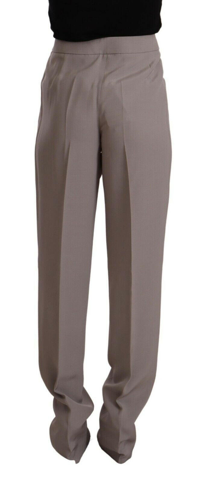 Pantalon élégant taille haute en soie mélangée Armani