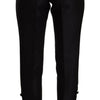 Dsquared² Black Wool High Waist Skinny Women Pants