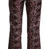 House of Holland Multicolor Floral Jacquard Flared Cropped Pants
