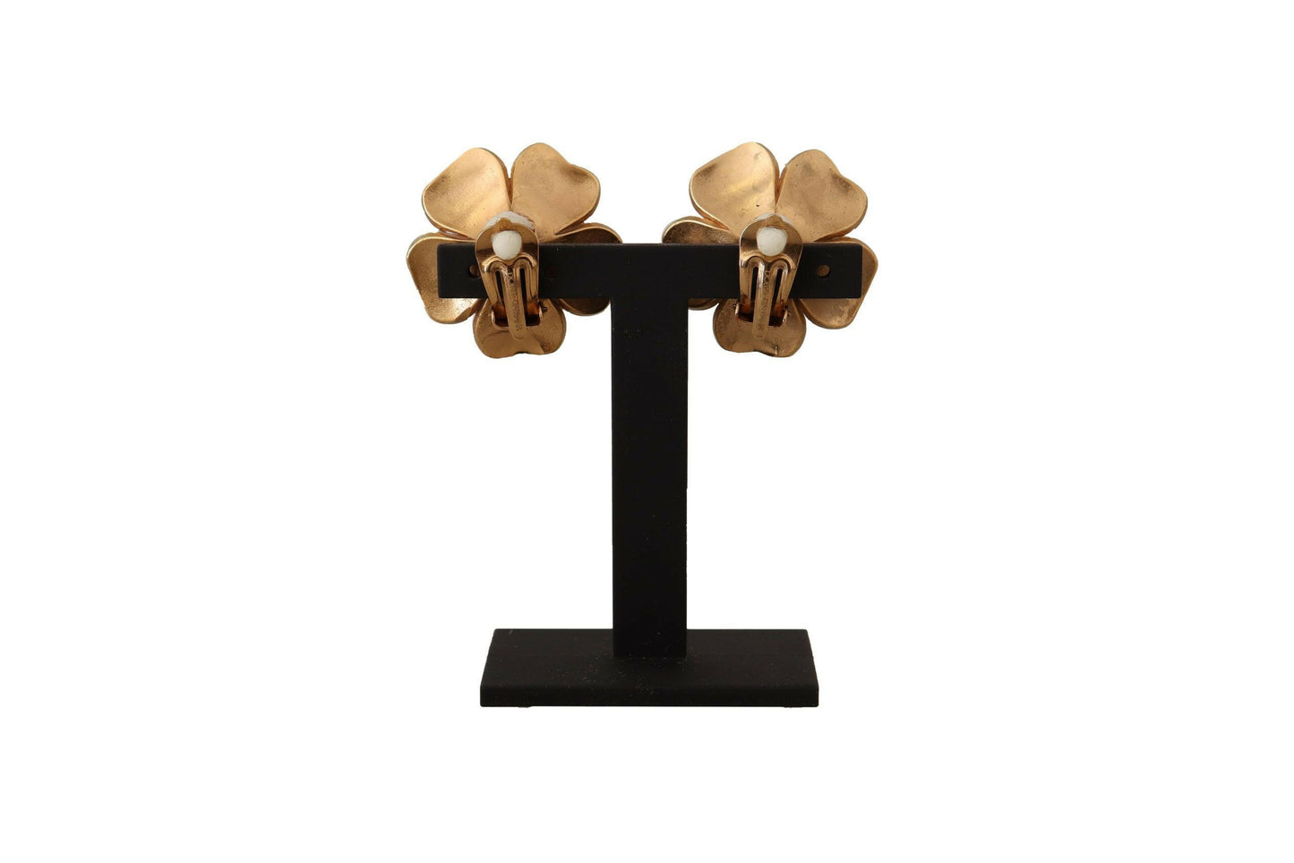 Boucles d'oreilles à clip élégantes en cristal floral et perles Dolce &amp; Gabbana