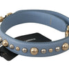 Dolce & Gabbana Blue Leather Handbag Accessory Shoulder Strap