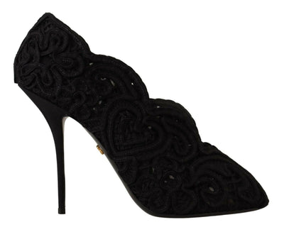 Dolce &amp; Gabbana Élégantes escarpins à talons aiguilles en dentelle noire