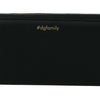 Dolce & Gabbana Black Blue Leather #DGFAMILY Zipper Continental Wallet