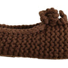 Dolce & Gabbana Brown Slip On Ballerina Flats Wool Knit Shoes