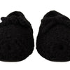 Dolce &amp; Gabbana – Schwarze Ballerinas zum Hineinschlüpfen aus Wollstrick