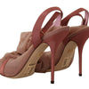 Dolce &amp; Gabbana – Sandalen mit Knöchelriemen aus Stretch-Tüll in Rosa